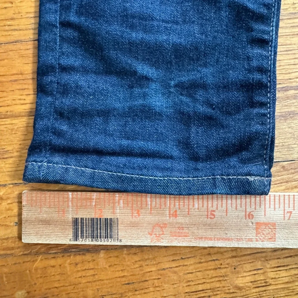 UNIQLO Men Jeans Dark Wash Slim Fit Cotton‎ Blend Size 35x34